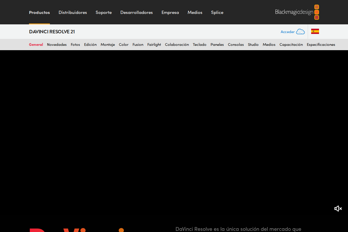 Captura de DaVinci Resolve