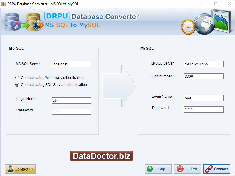 Captura de pantalla de MSSQL to MySQL Converter