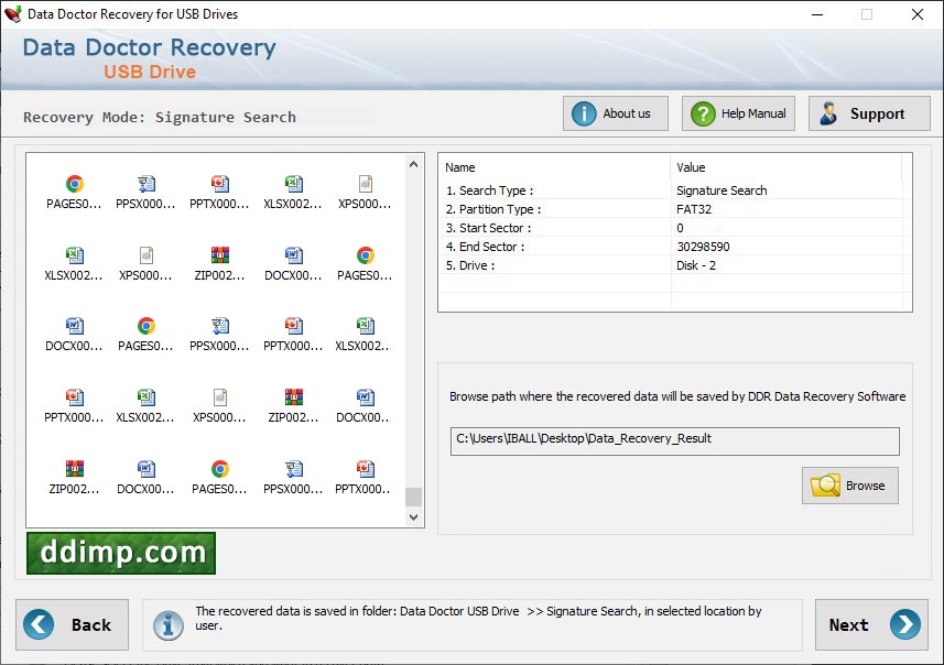 Captura de pantalla de Pen Drive File Recovery Software