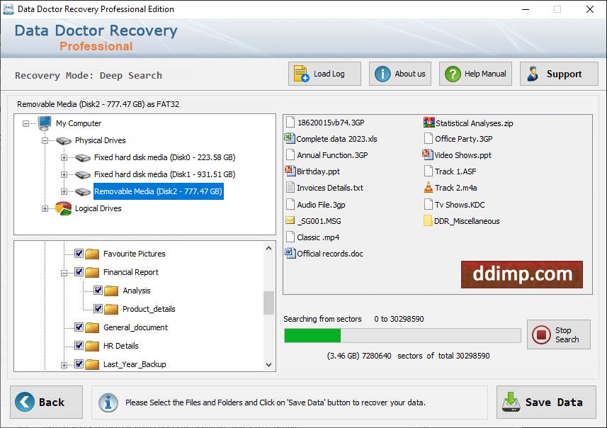 Captura de pantalla de Professional Files Recovery