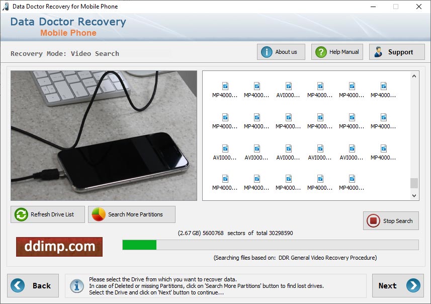 Captura de pantalla de Mobile Phone Files Recovery