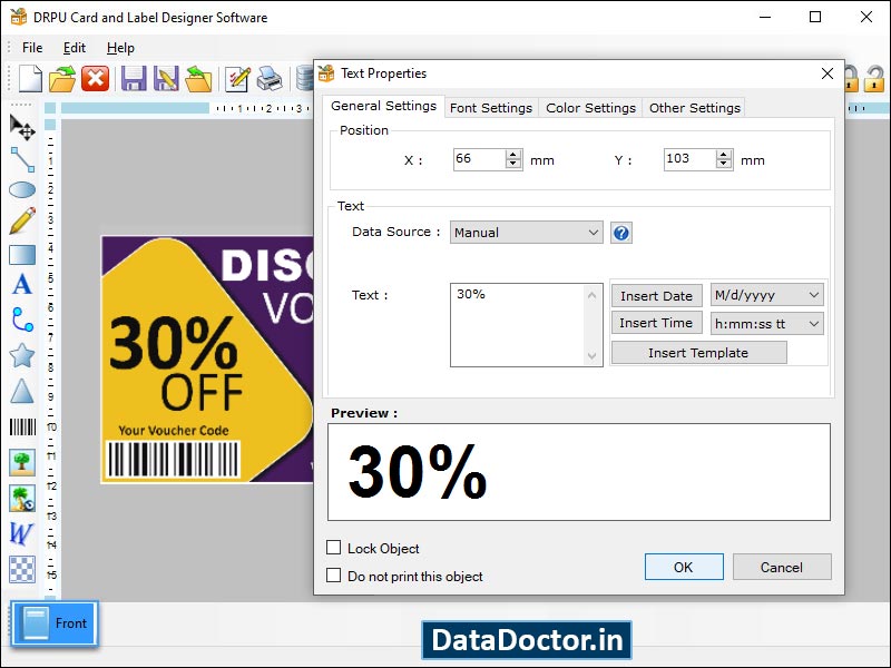 Captura de pantalla de Card Maker Software