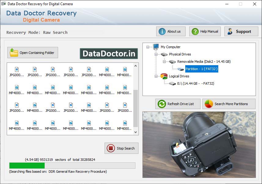 Captura de pantalla de Digital Camera Pictures Recovery