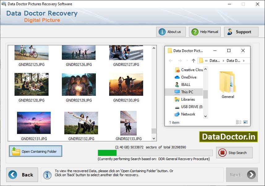 Captura de pantalla de Deleted Image Recovery Tool