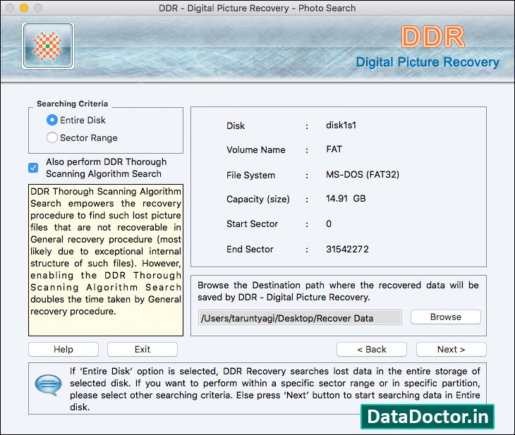 Captura de pantalla de Mac Hard Disk Repair