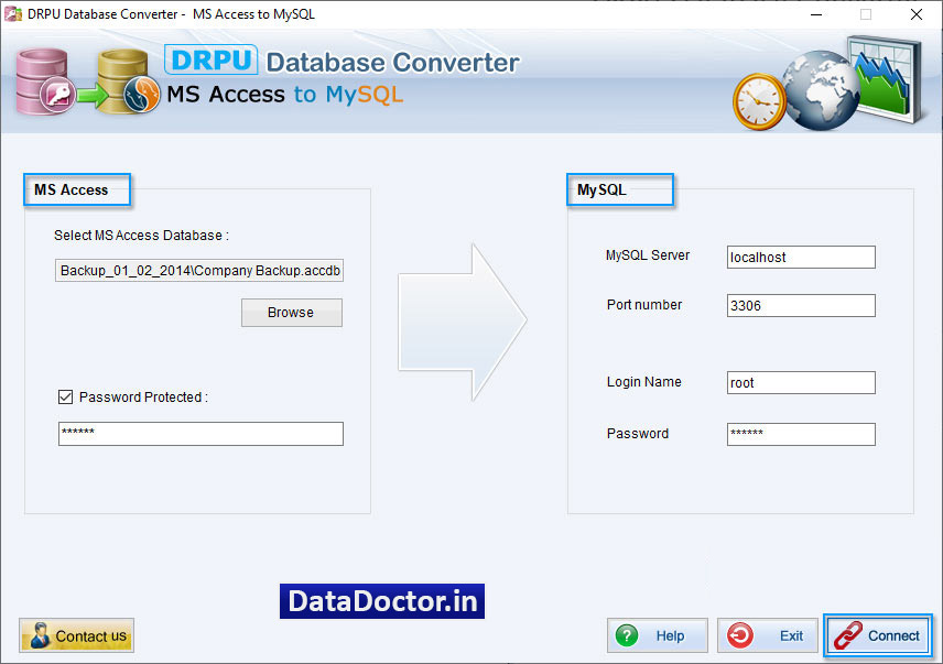 Captura de pantalla de Microsoft Access Database Converter