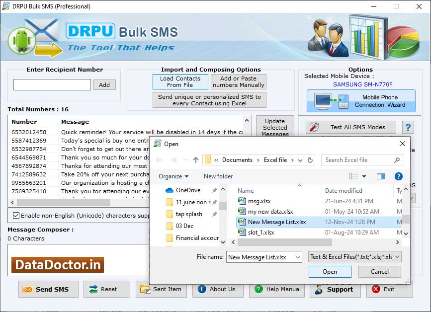 Captura de pantalla de PC to Mobile SMS
