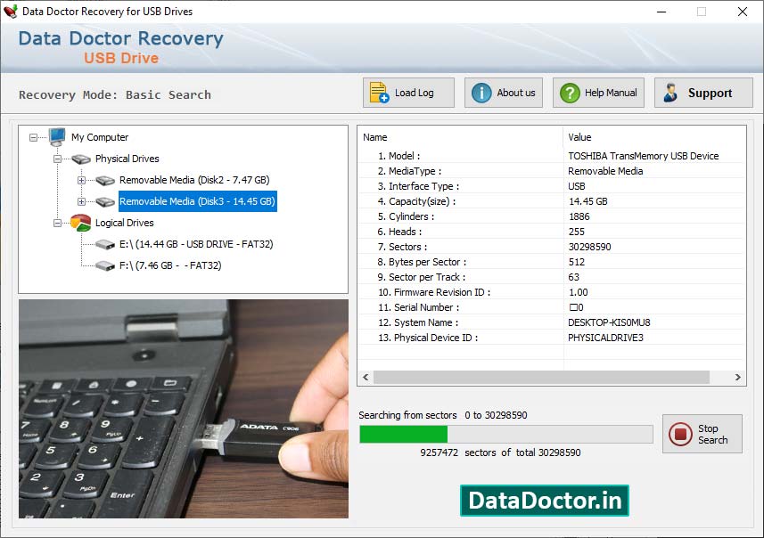 Captura de pantalla de Files Recovery Pen Drive