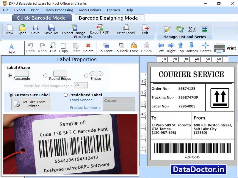 Captura de pantalla de Barcode Generator Post Office