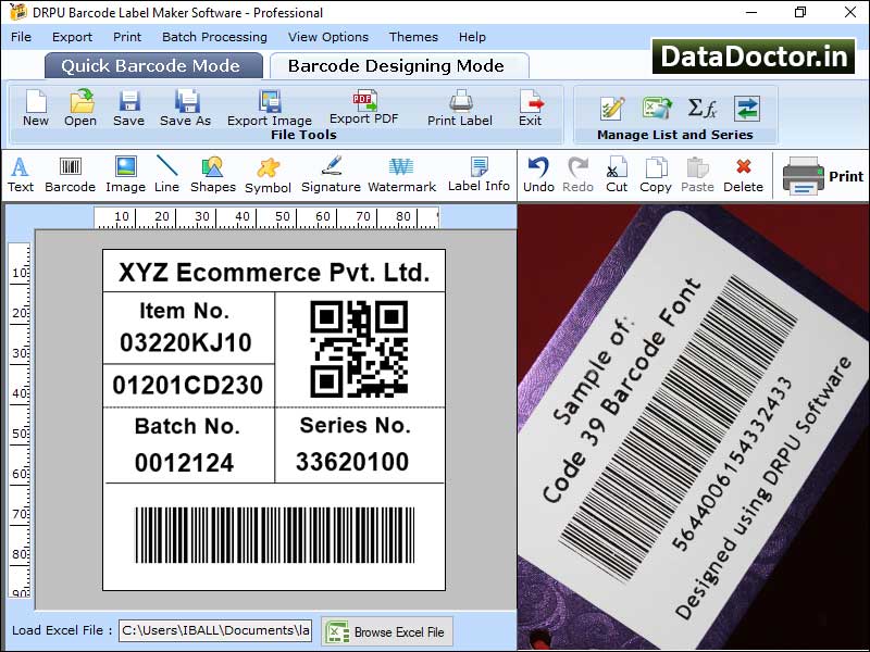 Captura de pantalla de Barcode Maker Software