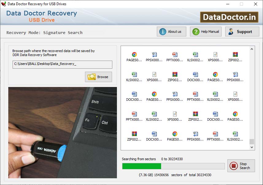 Captura de pantalla de Kingston Thumb Drive Recovery