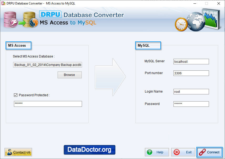 Captura de pantalla de Convert MS Access to MySQL