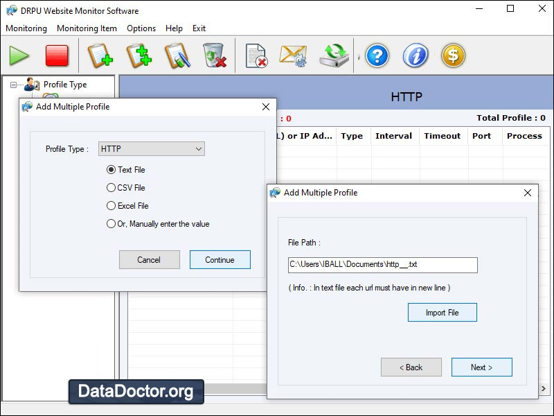 Captura de pantalla de Web Server Uptime Monitoring