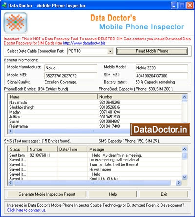 Captura de pantalla de Mobile Phone Investigation