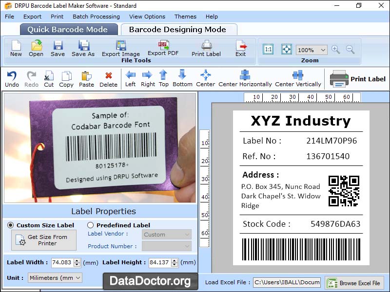 Captura de pantalla de Barcode Image Creator