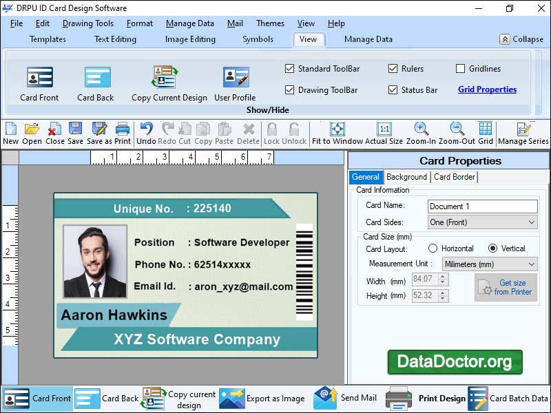 Captura de pantalla de Business Card Designer Software