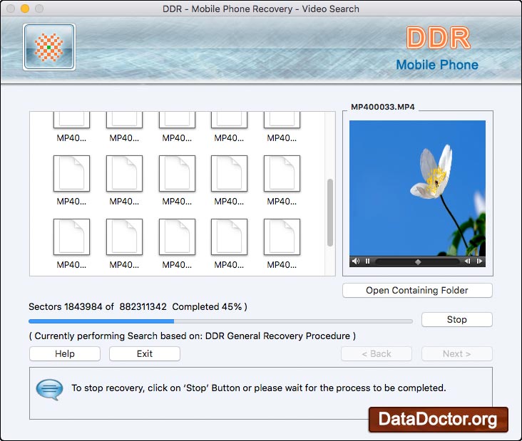 Captura de pantalla de Phone Restore on Mac