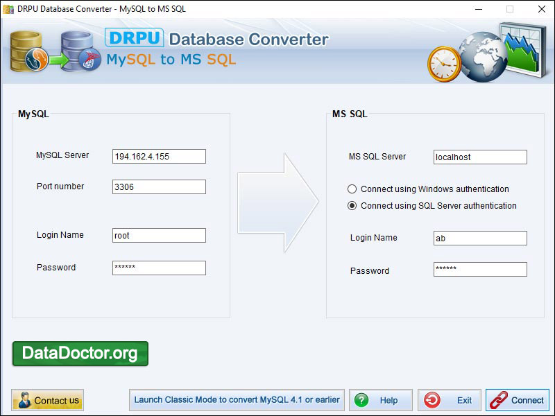 Captura de pantalla de Convert MySQL To MSSQL