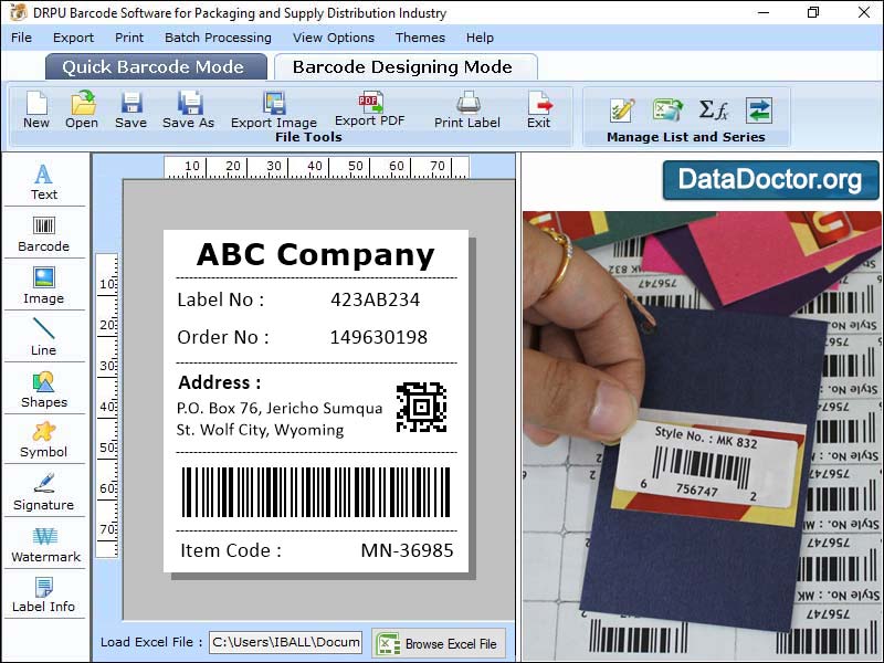 Captura de pantalla de Barcode Software for Shipping