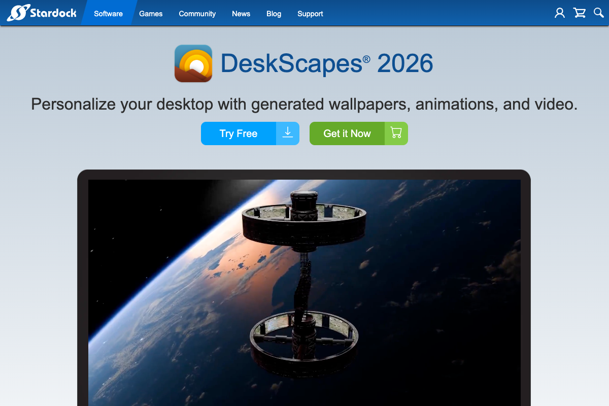 Captura de pantalla de DeskScapes