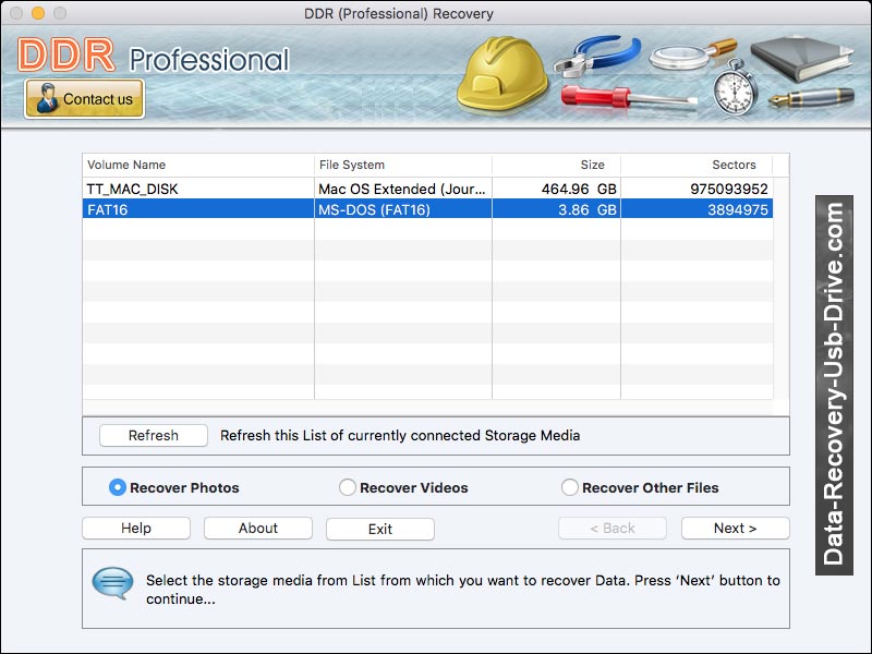 Captura de pantalla de Mac Data Recovery Software