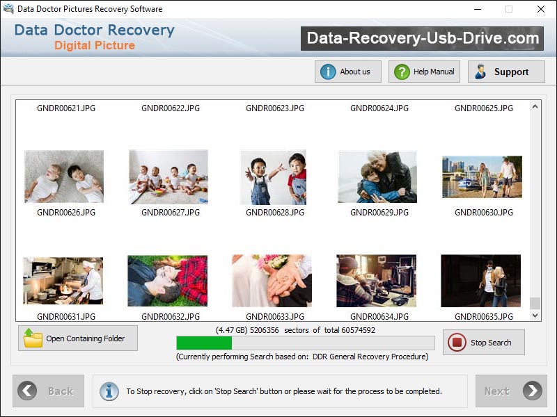 Captura de pantalla de Digital Picture Recovery Tool