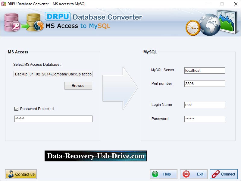 Captura de pantalla de Migrate Access DB to MySQL