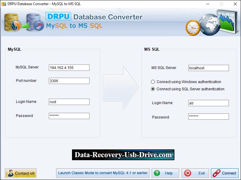Captura de pantalla de MySQL to MSSQL Converter