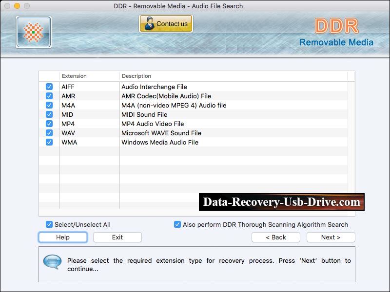 Captura de pantalla de Recover Flash Drive Mac