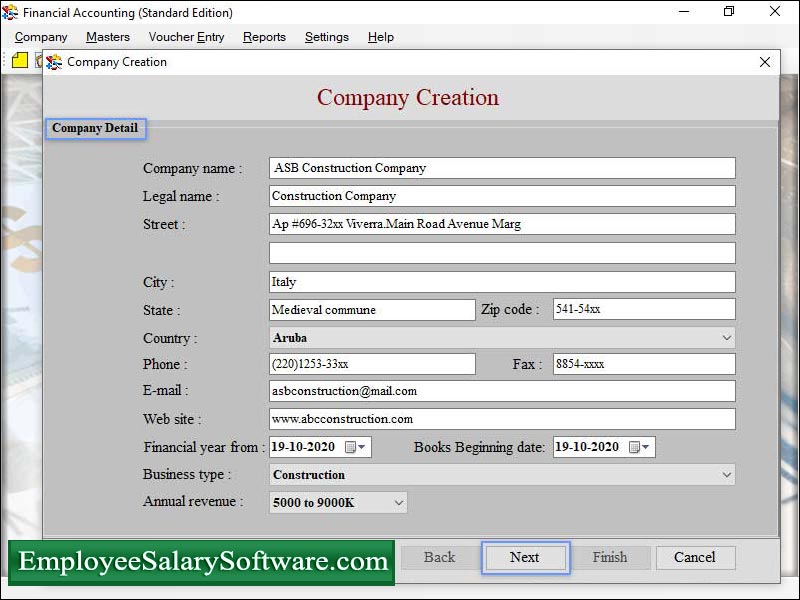 Captura de pantalla de Employee Management Tool