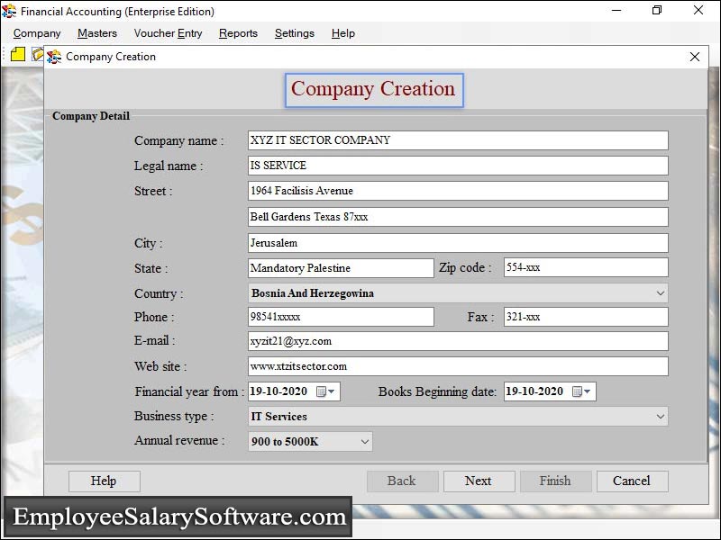 Captura de pantalla de Enterprise Accounting Software