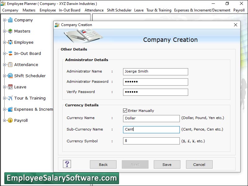 Captura de pantalla de Download Staff Salary Software