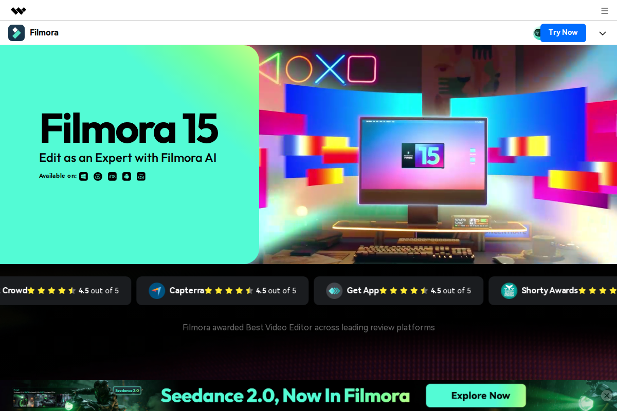 Captura de pantalla de Wondershare Filmora