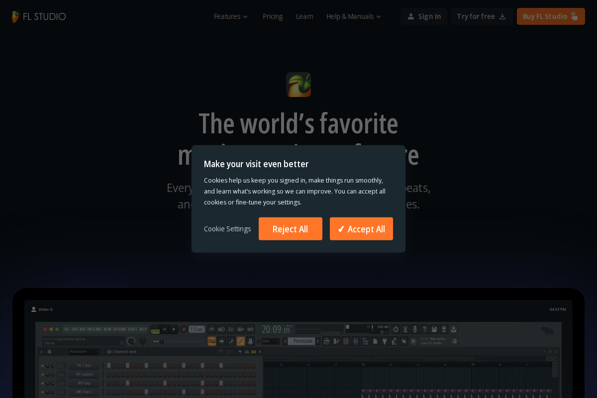 Captura de pantalla de FL Studio