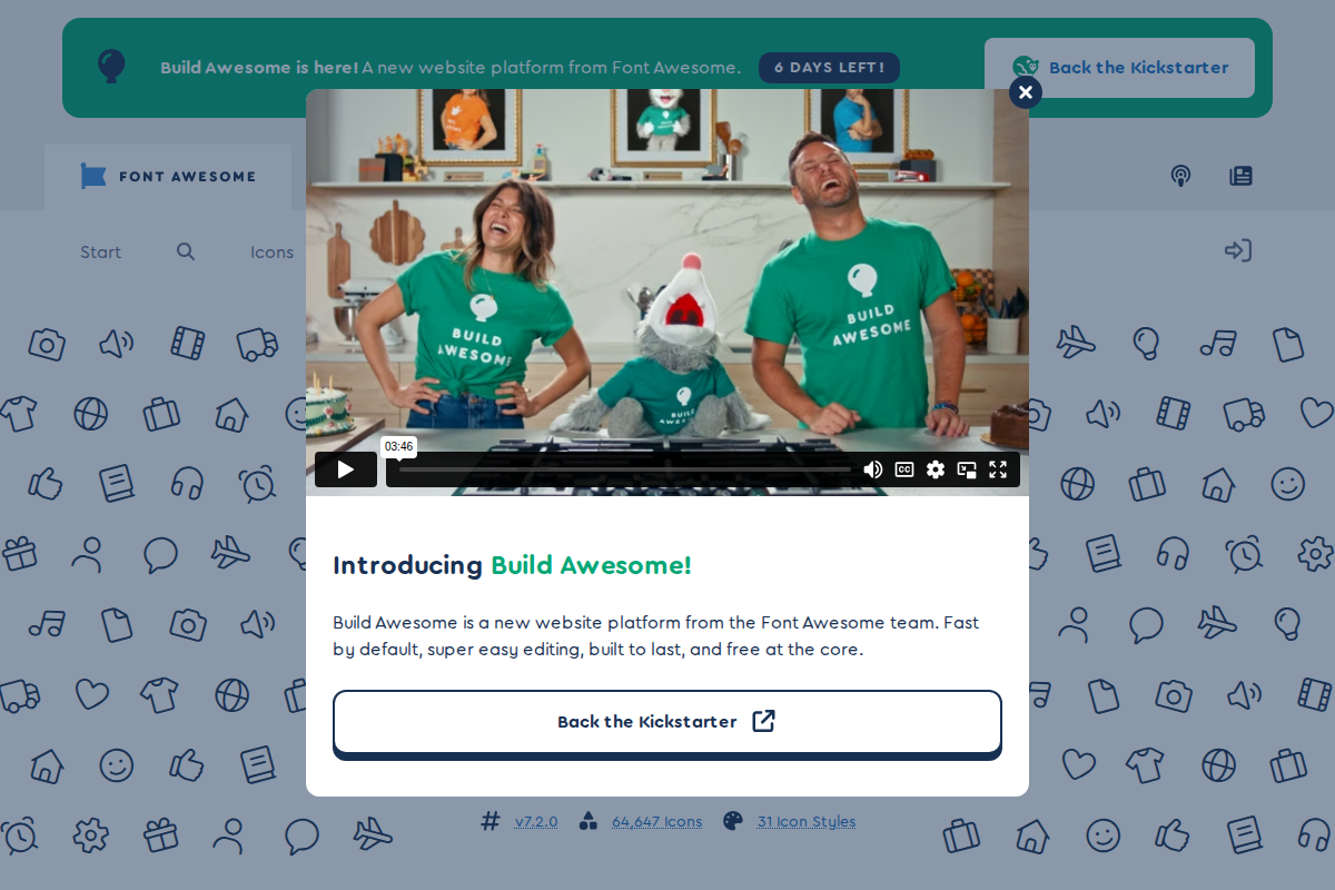 Captura de Font Awesome