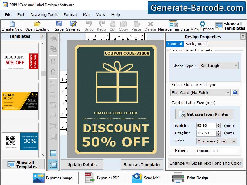Captura de pantalla de Card Designing Software