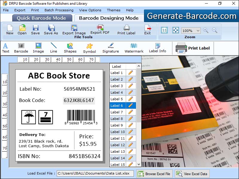 Captura de pantalla de Barcode Image Maker Program