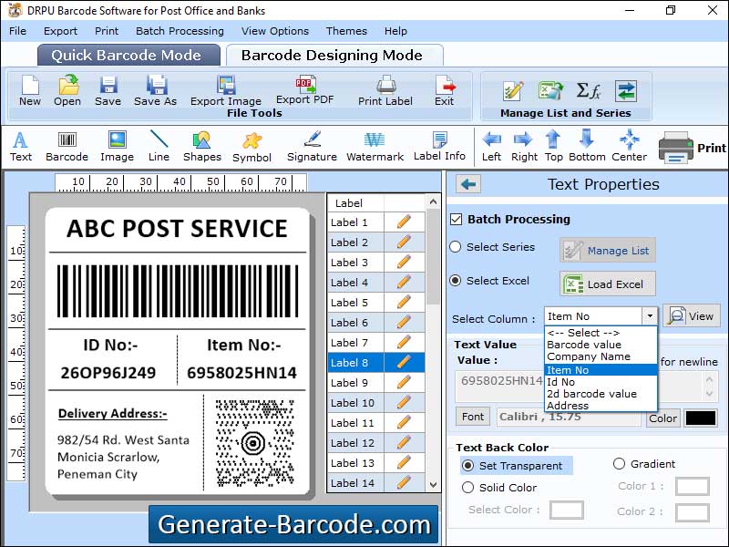 Captura de pantalla de Post Office and Bank Barcode App