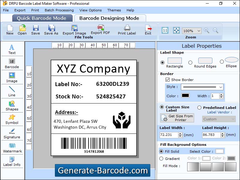 Captura de pantalla de Barcode Maker Application