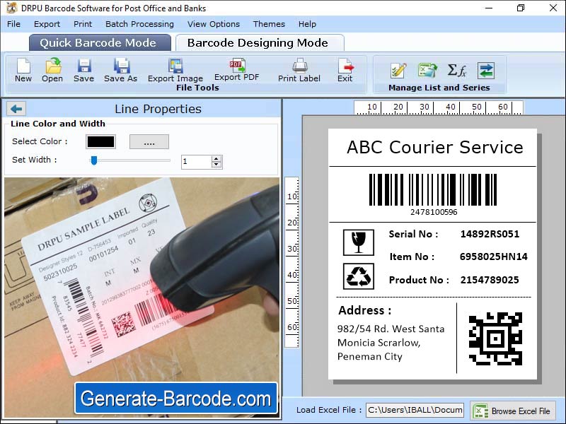 Captura de pantalla de Post Office Bank Barcode