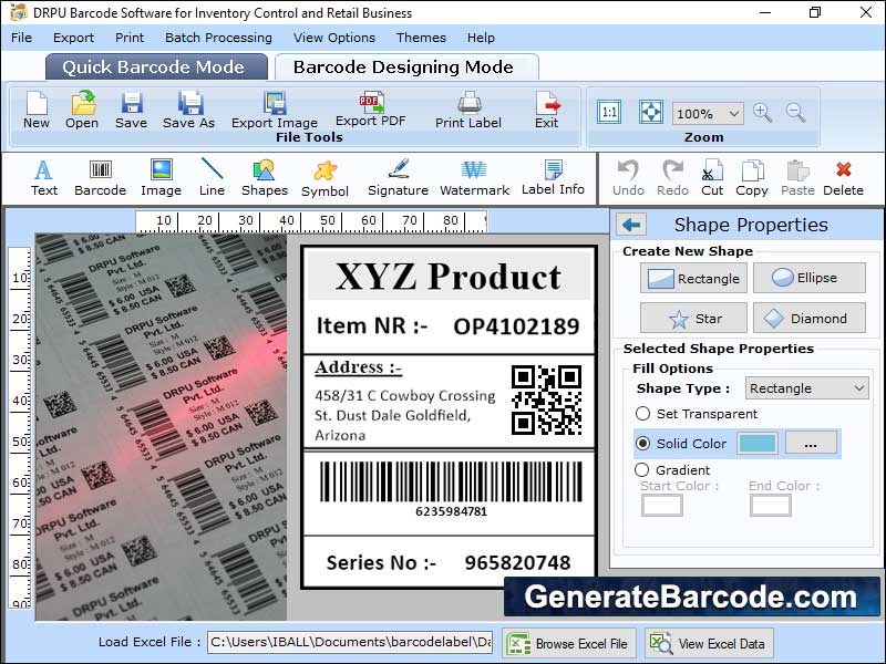 Captura de pantalla de Retail Barcodes Software