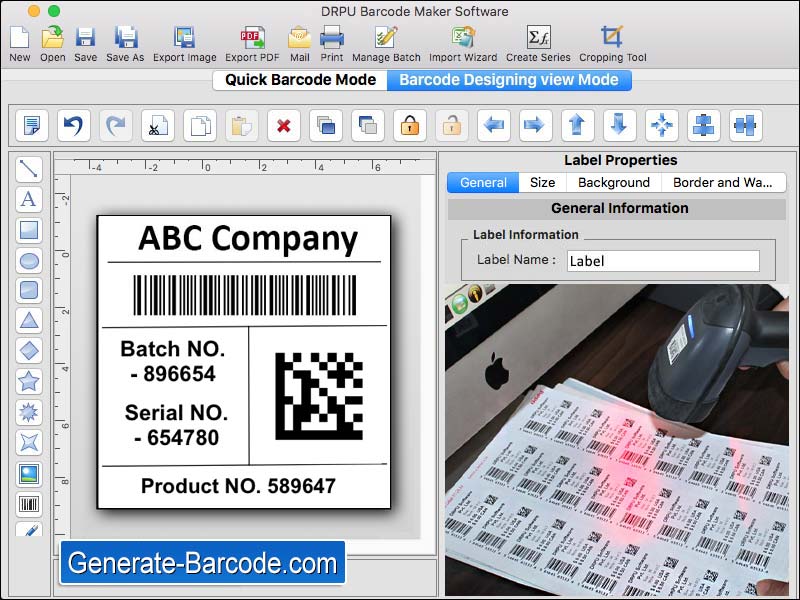 Captura de pantalla de Generate Barcode Mac