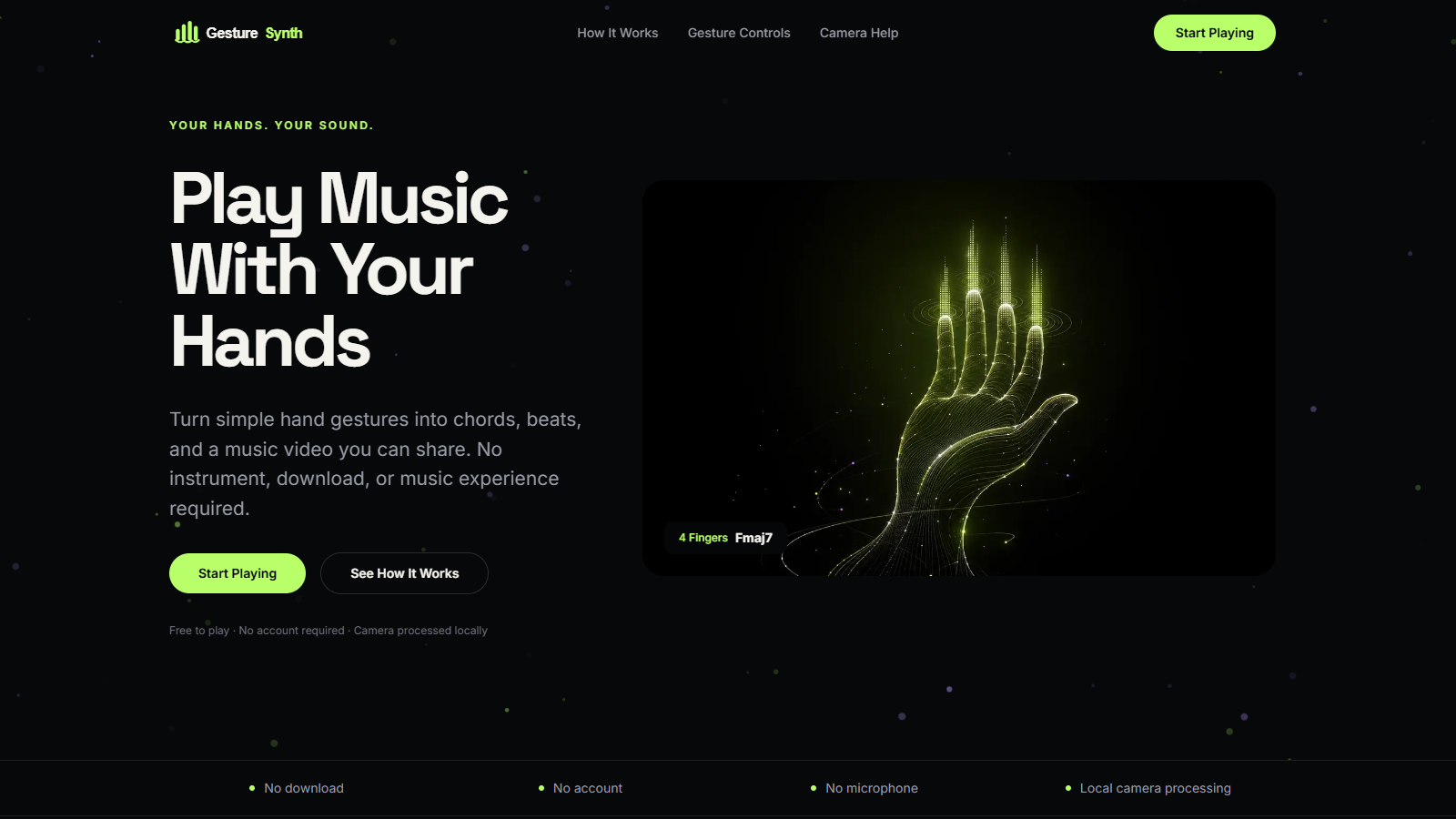 Captura de pantalla de Gesture Synth