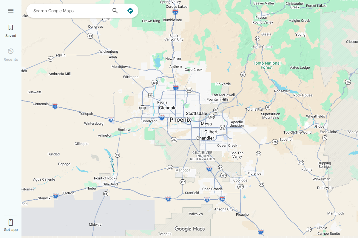 Captura de Google Maps