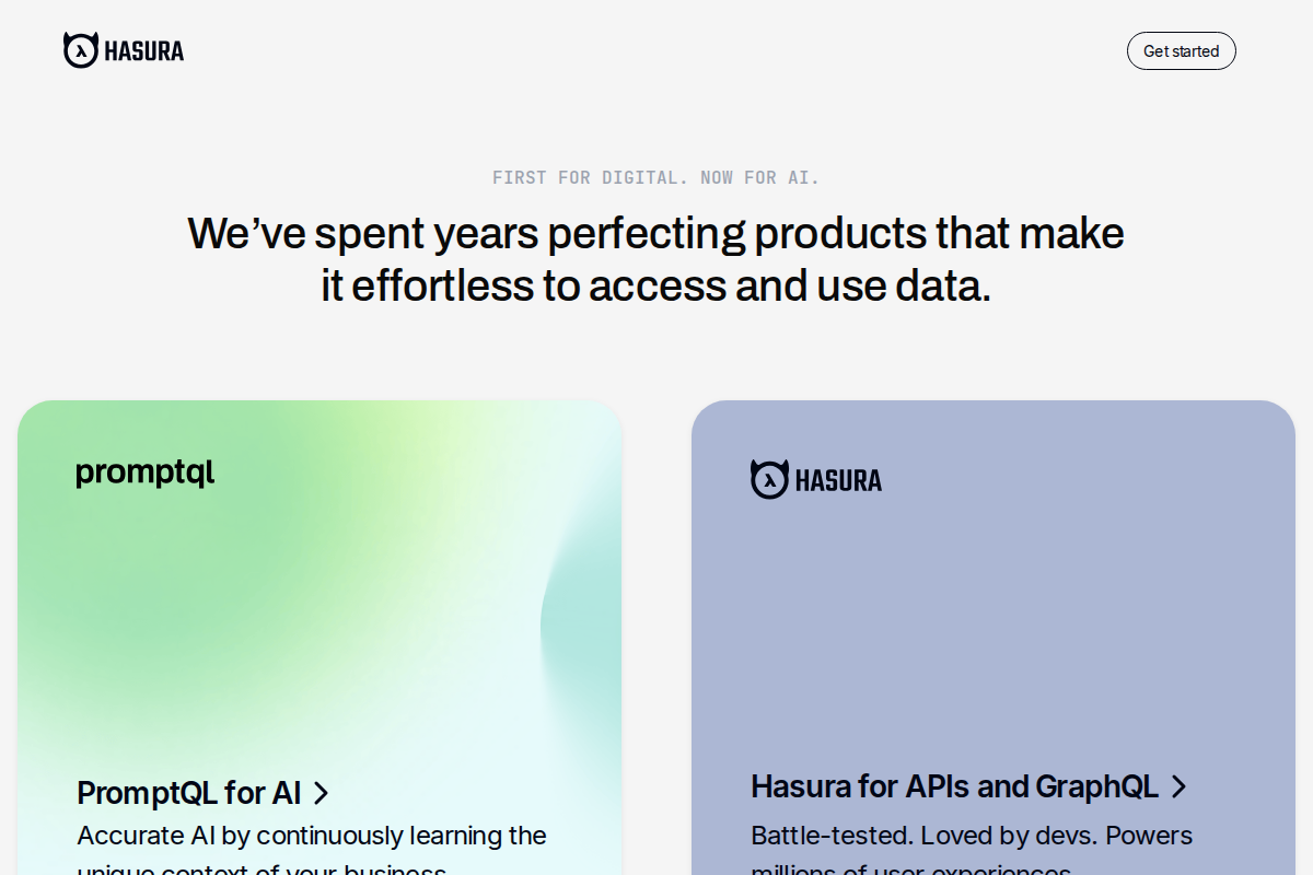Captura de pantalla de Hasura