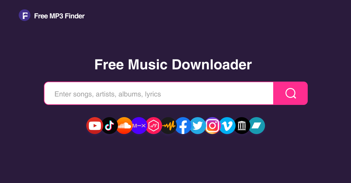 Captura de Freemp3finder
