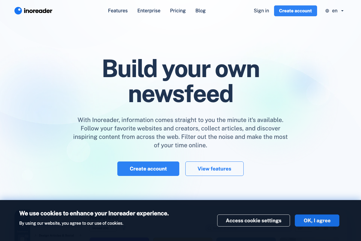 Captura de Inoreader