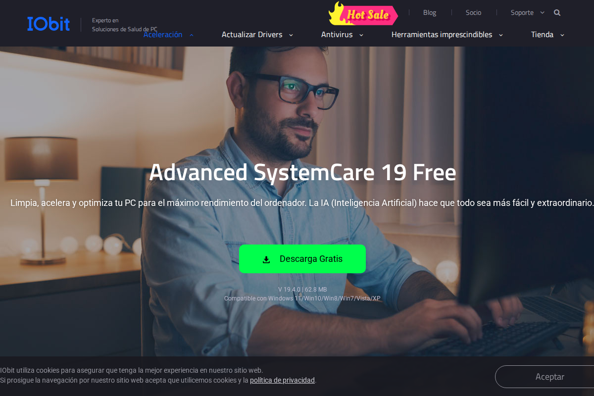 Captura de pantalla de IObit Advanced SystemCare