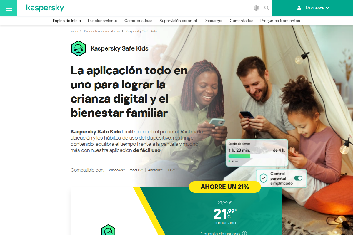 Captura de pantalla de Kaspersky Safe Kids
