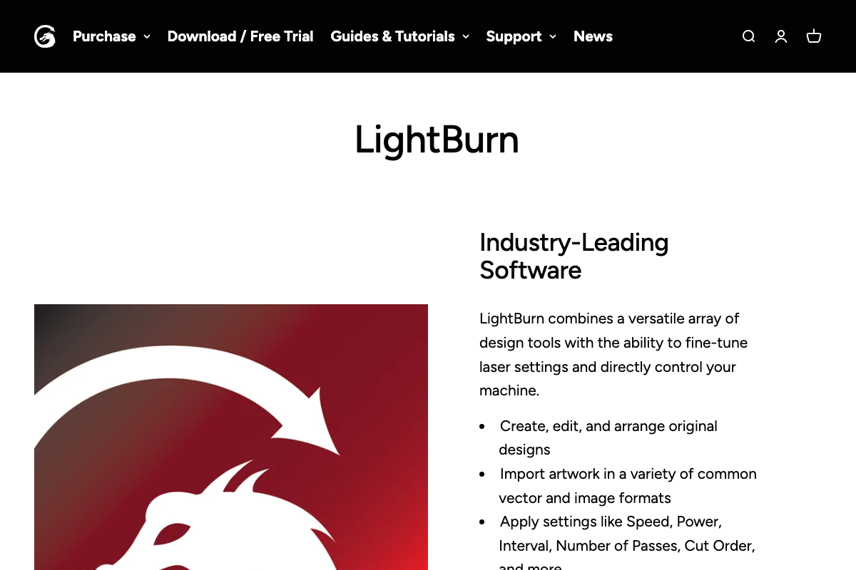 Captura de pantalla de LightBurn